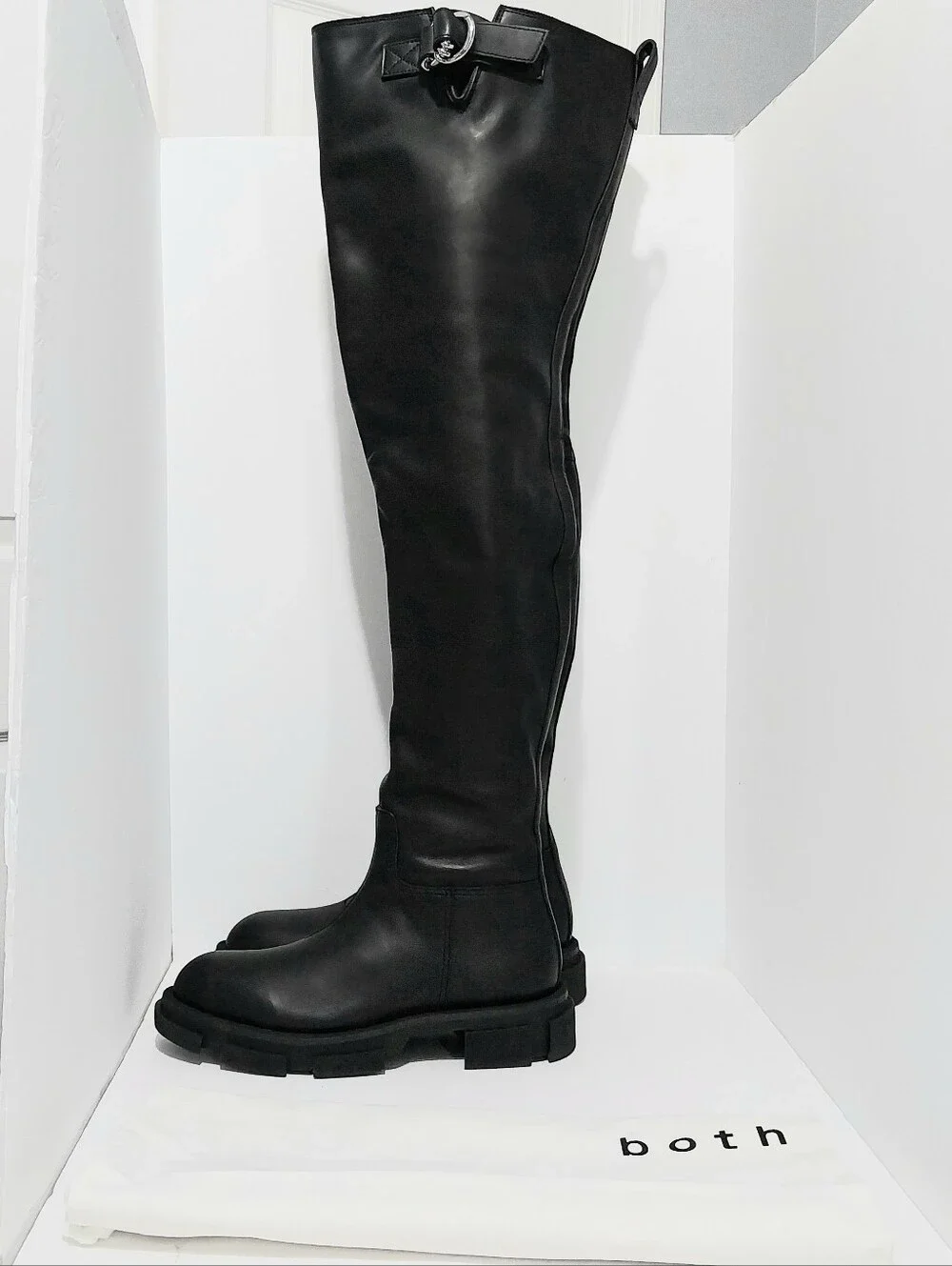 Both Paris GAO Piercing Thigh High Boots, NEW, Size 42|US 11